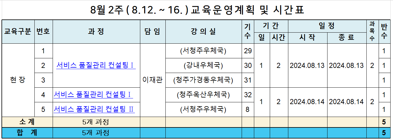 시간표